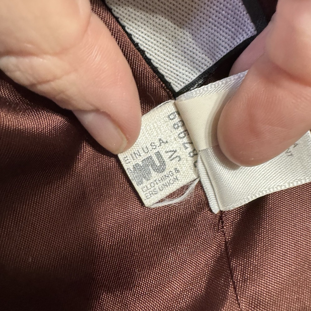 Liz Claiborne Herringbone Blazer Womens Size 8 Vintage USA Union Made READ DESC. - Picture 12 of 13